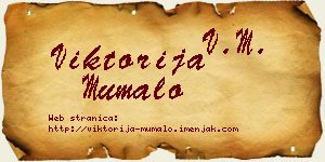 Viktorija Mumalo vizit kartica